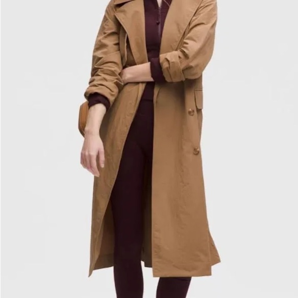 Lululemon Athletica Brown Trench Coat